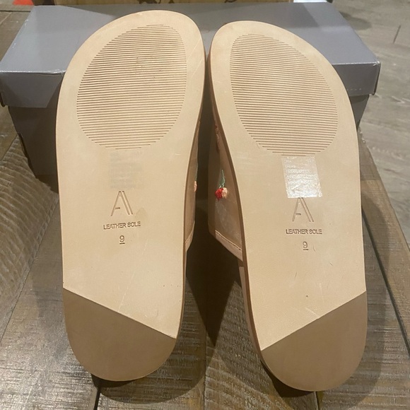 Free People Artisan Zigi Delilah Mules Sheer Embroidered Flowers Pink 9 - Picture 6 of 6